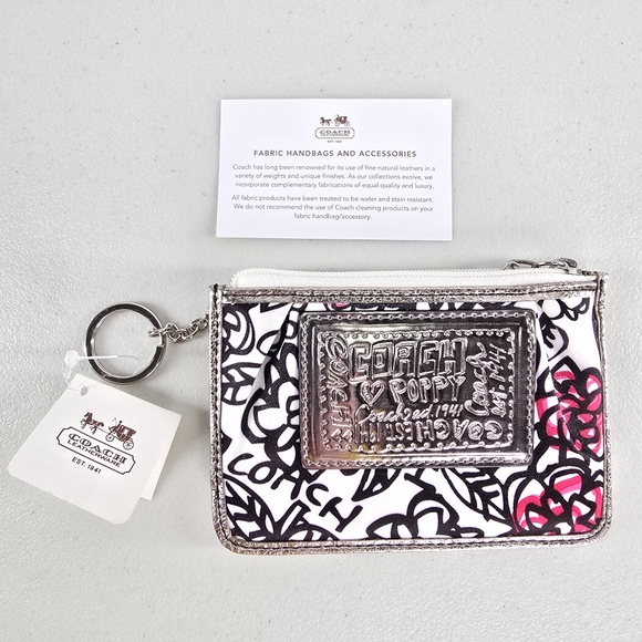 Coach Poppy Floral Graphic Medium Skinny Wristlet NWT Style 43924 - Picture 3 of 8